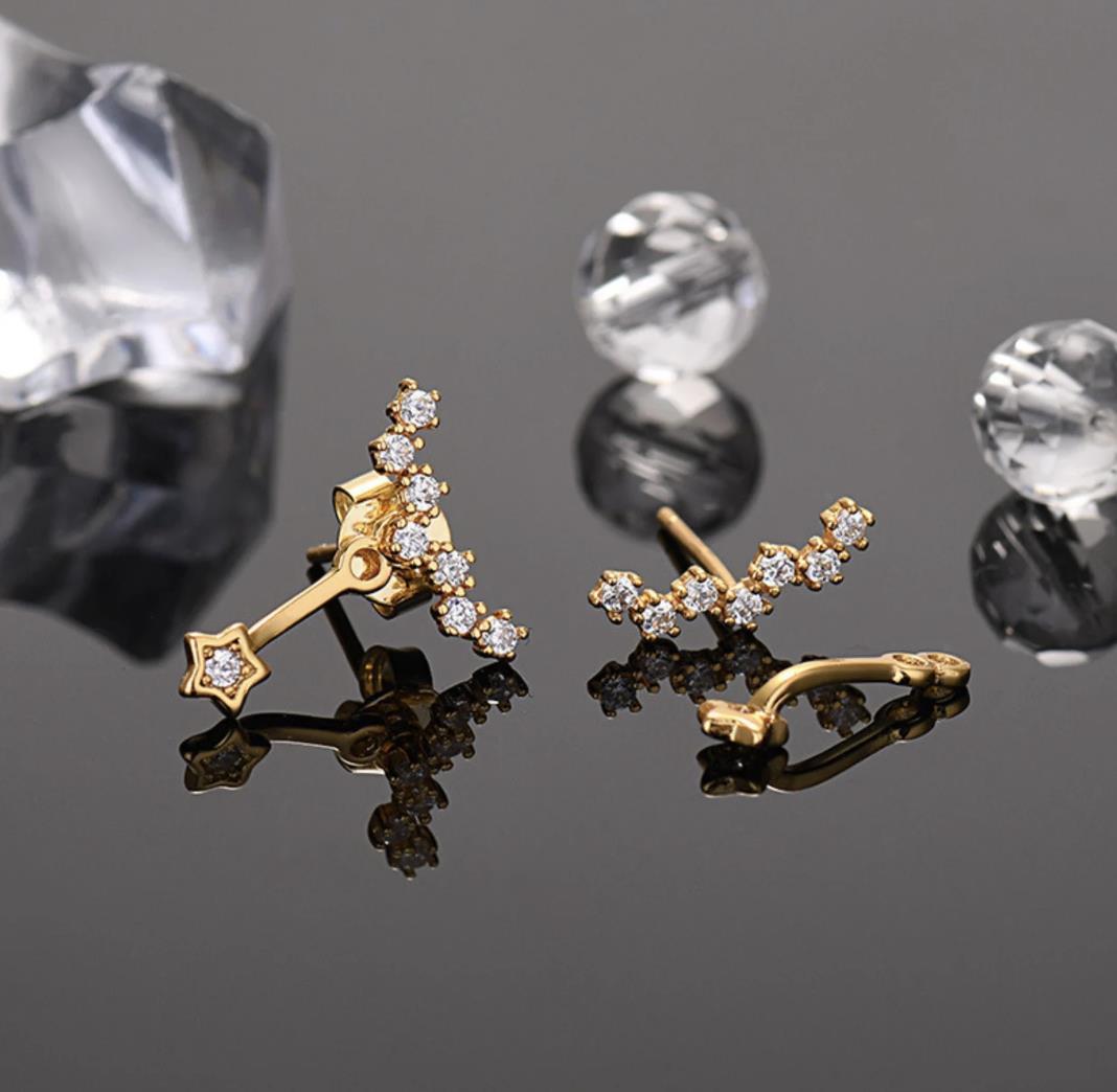 Little Women Oh In Ju | Kim Go Eun Star Ear Jacket Earrings