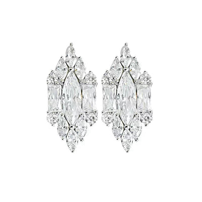 IU Crystal Geometric Earrings | Hotel Del Luna