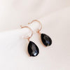 Black Teardrop Gem Earrings | IU - Hotel Del Luna