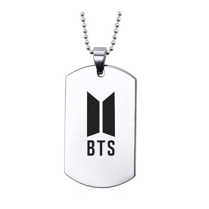 BTS Inspired Bias Armg Tag Necklace Set