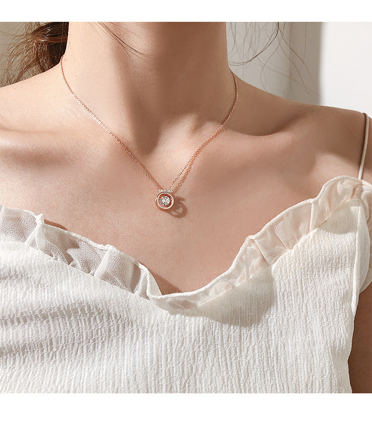 Sterling Silver Circle Pendant Necklace from Kdrama What's wrong with secretary kim, seen on Park Min-Young