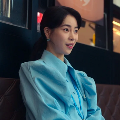 Im Ji-Yeon’s Silver Cuff Drop Earrings KDrama The Glory