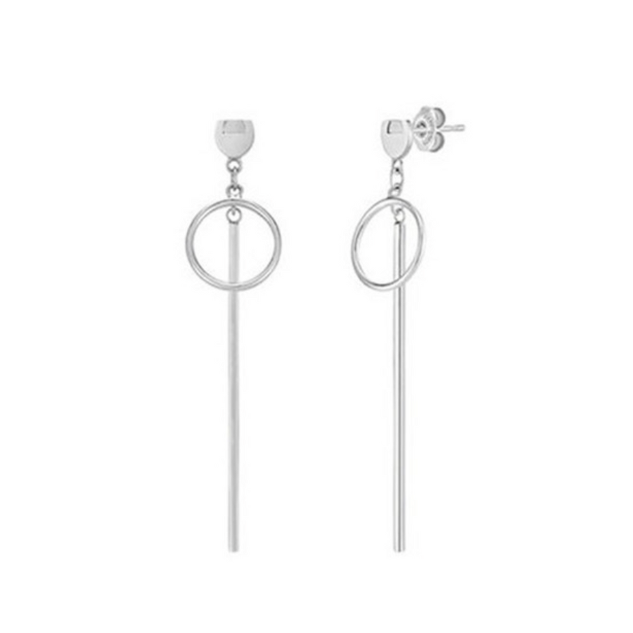 Kdrama Earrings inspired by Her Private Life as seen on Rachel Park Min-Young Minimalist Long Bar Earrings