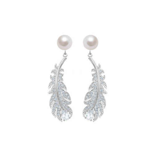 Feather drop dangle earrings IU style