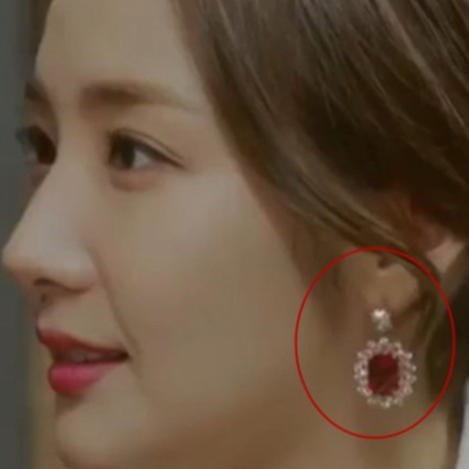 Kdrama Earrings inspired by Her Private Life as seen on Rachel Park Min-Young |Red Gem Drop Earrings
