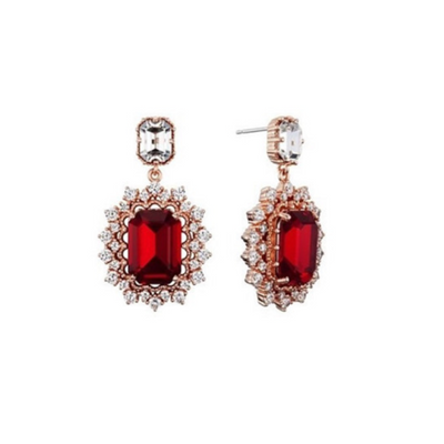 Kdrama Earrings inspired by Her Private Life as seen on Rachel Park Min-Young |Red Gem Drop Earrings