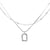 Penthouse Kdrama Layered Necklace With Square Frame Pendant