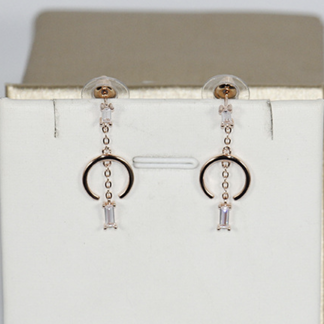Jewelry from Kdrama Touch Your Heart Yoo In Na Inspired Drop Earrings with Gems