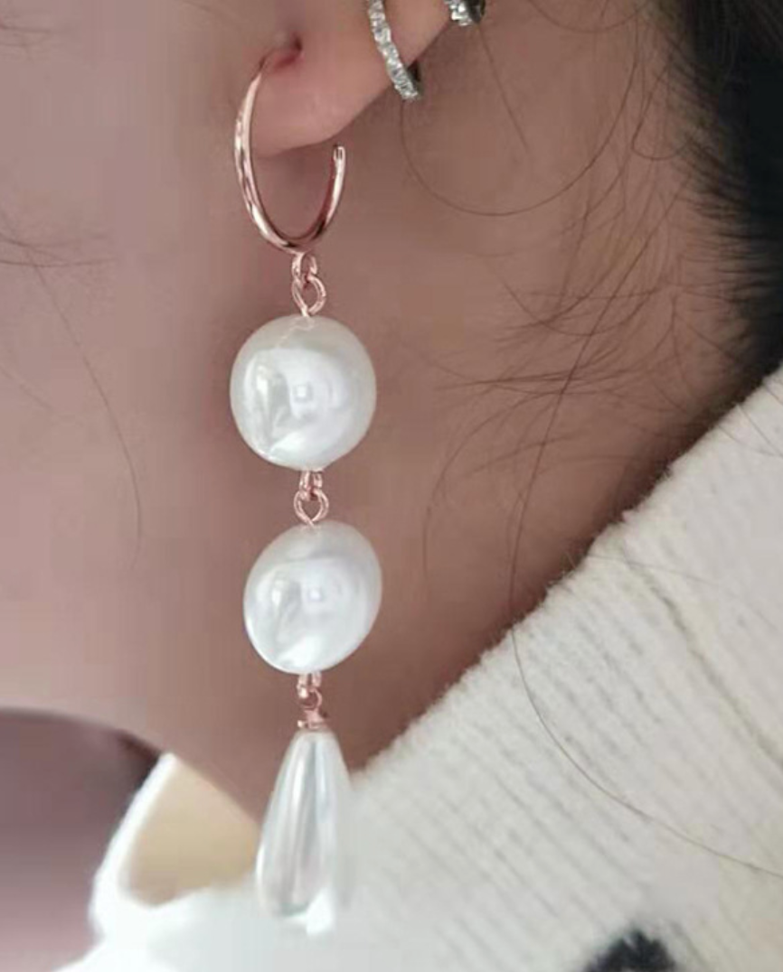 Jewelry from Kdrama Touch Your Heart Yoo In Na Inspired Pearl Dangle Earrings