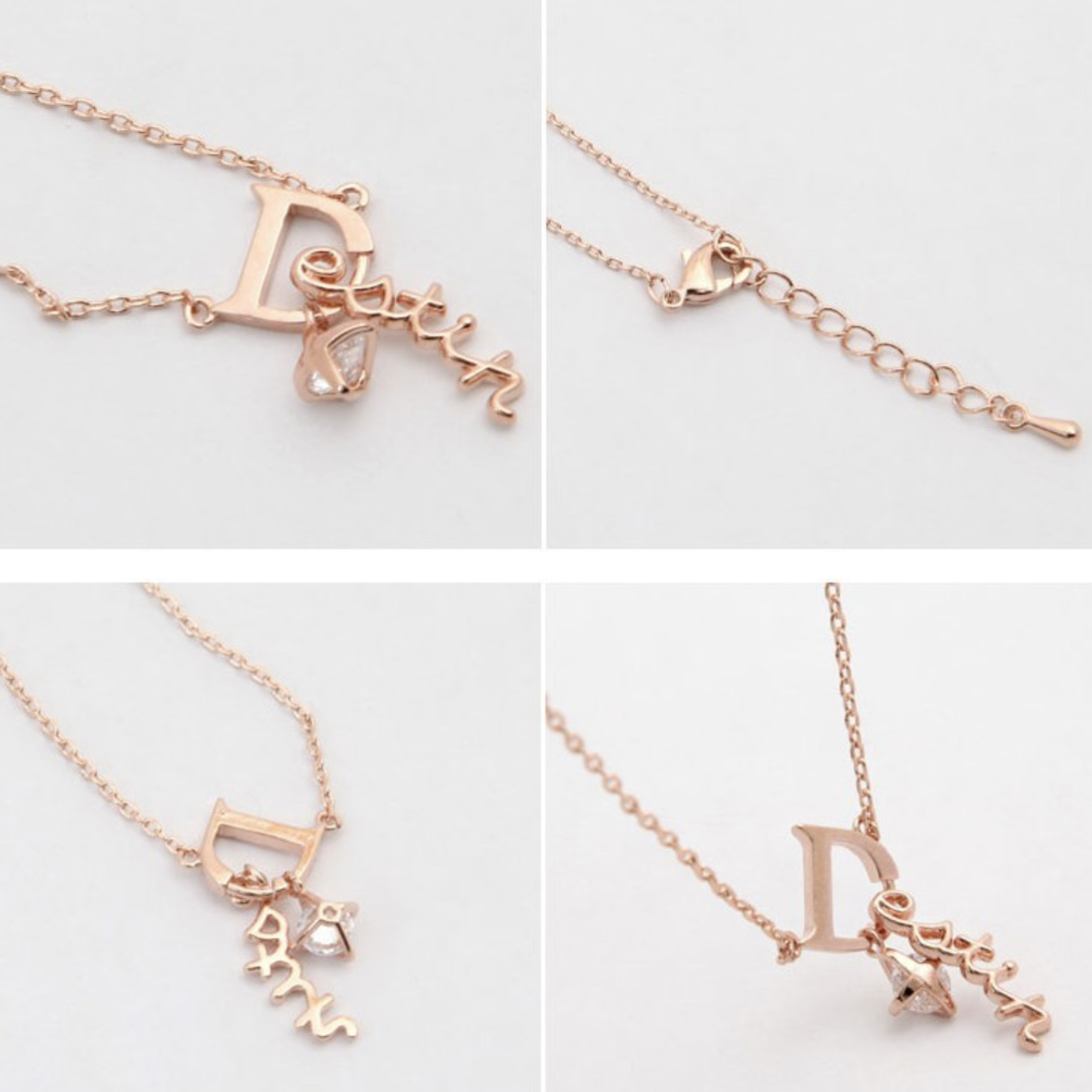Goblin Destin Necklace Rose Gold Plated Sterling Silver 925