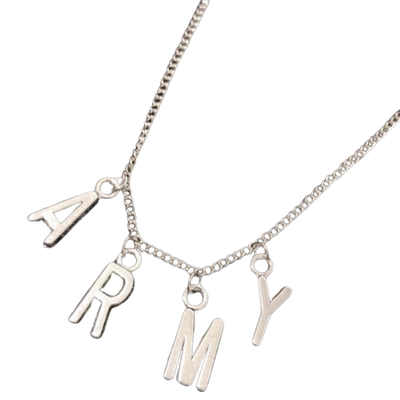 ARMY Necklace as seen on Jimin K Merch Store
