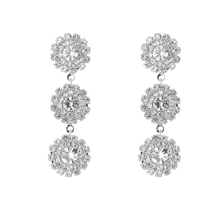 Go Youn‑jung Earrings From Can This Love Be Translated floral cluster triple-tier drop earrings