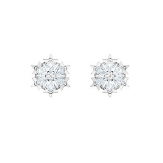 Snowflake Sterling Silver Earrings with Zircon as seen on Son Ye-Jin