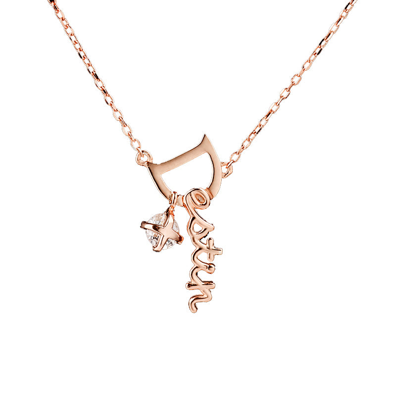 Goblin Destin Necklace Rose Gold Plated Sterling Silver 925