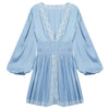 Pastel Blue Long Sleeve Embroidery Neckline The Glory Kdrama Im Ji Yeon
