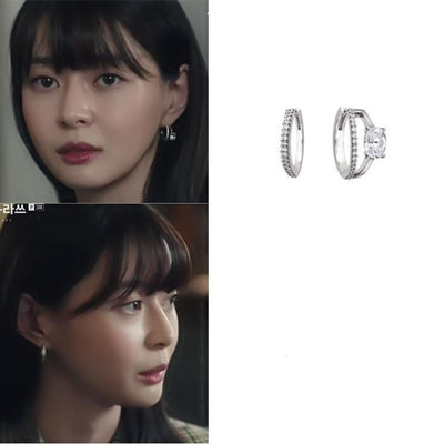Korean Drama Jewelry as seen on Itaewon Class Earrings on Kwon Nara