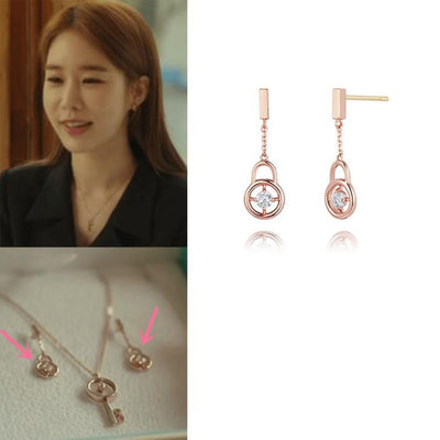 Kdrama Touch Your Heart Yoo In Na Inspired Minimalist Drop Earrings Sterling Silver