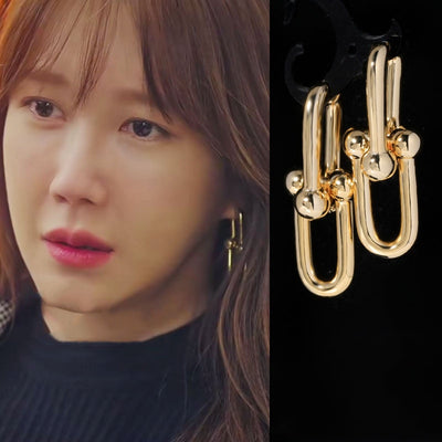 Korean Drama Penthouse Link Earrings As seen On Shim Su-ryeon Lee Ji-ah