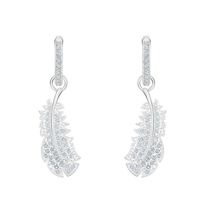 Crash Landing on You Earrings | 925 Sterling Silver | Feather Design