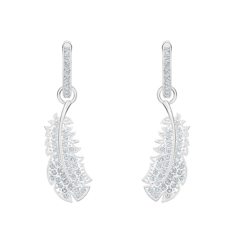 Crash Landing on You Earrings | 925 Sterling Silver | Feather Design