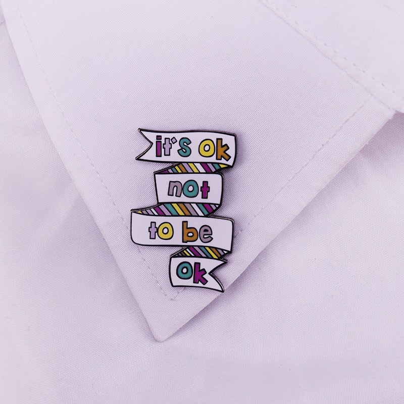 It is okay not to be okay pin korean drama enamel pin