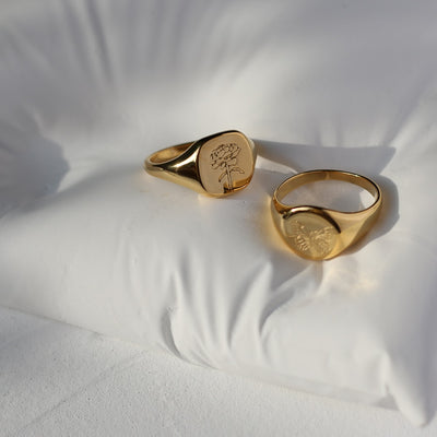 Nevertheless Inspired Butterfly Signet Ring 18K Gold