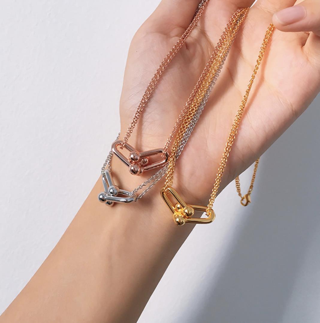 Kdrama Penthouse Shim Su-ryeon (Lee Ji-ah) /  Logan (Park Eun-Seok) Inspired Double Link Pendant Titanium Necklace