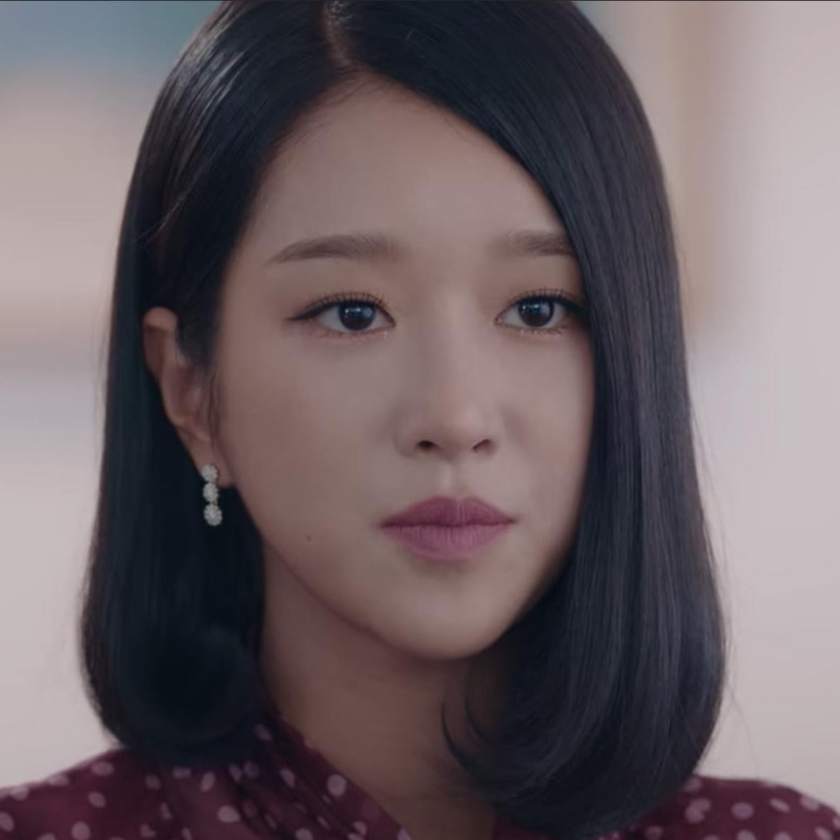 Seo Yea-Ji  Earrings From It's Okay TO Not Be Okay| Round Gem Drop Earrings