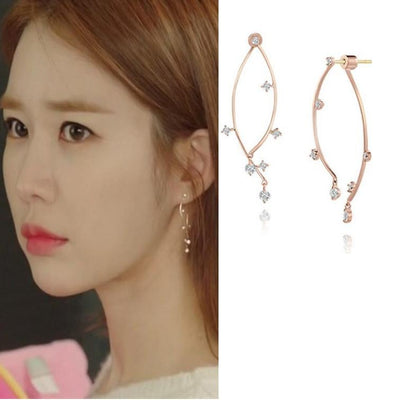 Kdrama Jewellery from Touch Your Heart Yoo In Na asymmetrical earrings