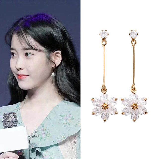 Korean Drama Earrings Star Drop design  inspired by Hotel Del Luna seen on IU