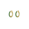 Kdrama Inspired Emerald & Gold Hoop Earrings Search WWW as seen on Lee Da-Hee