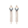 Hotel Del Luna IU Chandelier Earrings with Blue Gems
