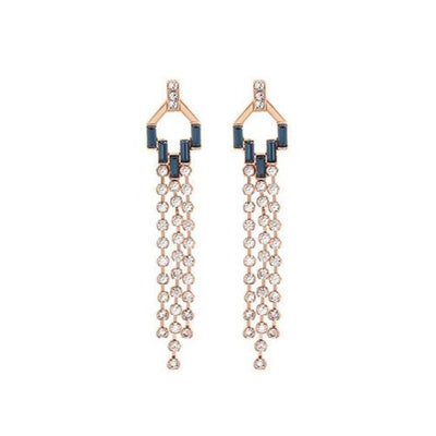Hotel Del Luna IU Chandelier Earrings with Blue Gems