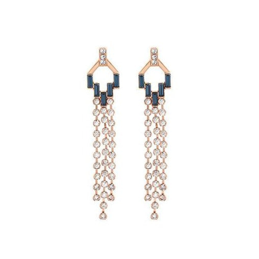 Hotel Del Luna IU Chandelier Earrings with Blue Gems