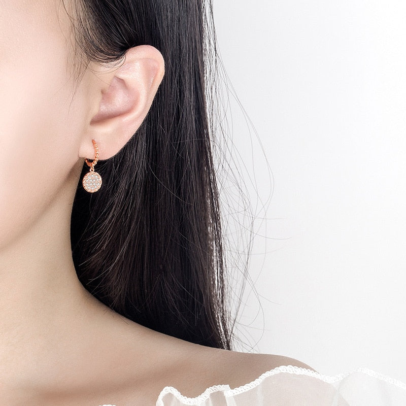 Little Women Kdrama Oh In Ju Round Plated Dangle Earrings | Kim Go Eun