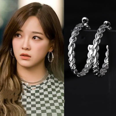 Pleated Hoop Earrings Kim Se Jeong Business Proposal