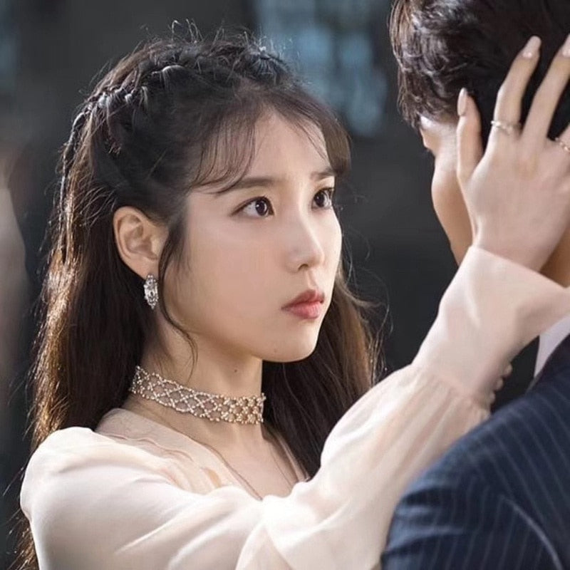 IU Crystal Geometric Earrings | Hotel Del Luna