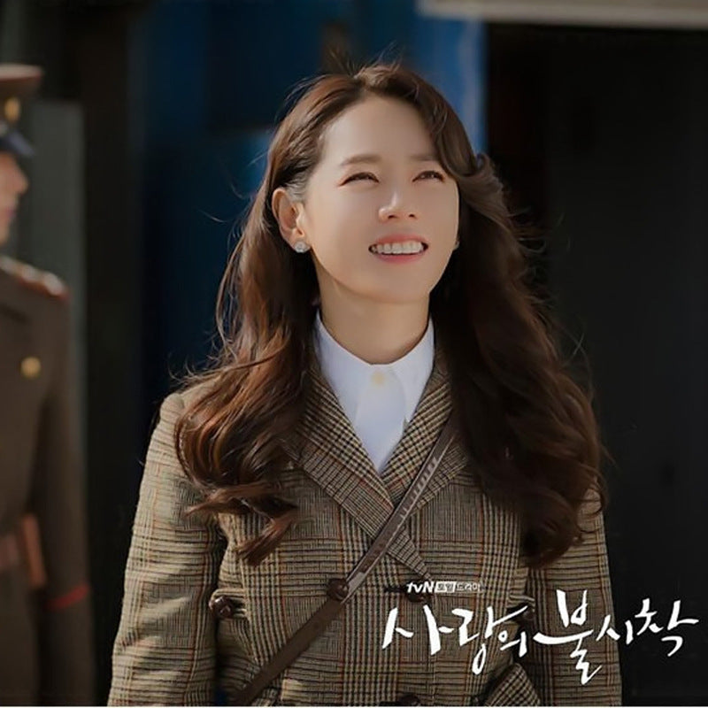 Snowflake Sterling Silver Earrings with Zircon as seen on Son Ye-Jin