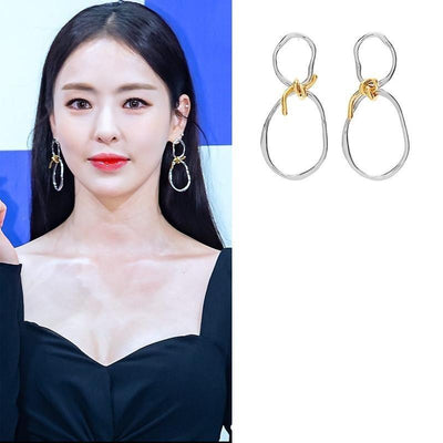 Kdrama Inspired Abstract Dangle Earrings Search WWW seen on Lee Da-Hee