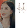Kdrama Inspired Geometric Dangle Earrings Search WWW as seen on Lee Da-Hee