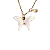 Nevertheless Nabi Inspired Butterfly Shell Pendant 18k Gold Plated Chain